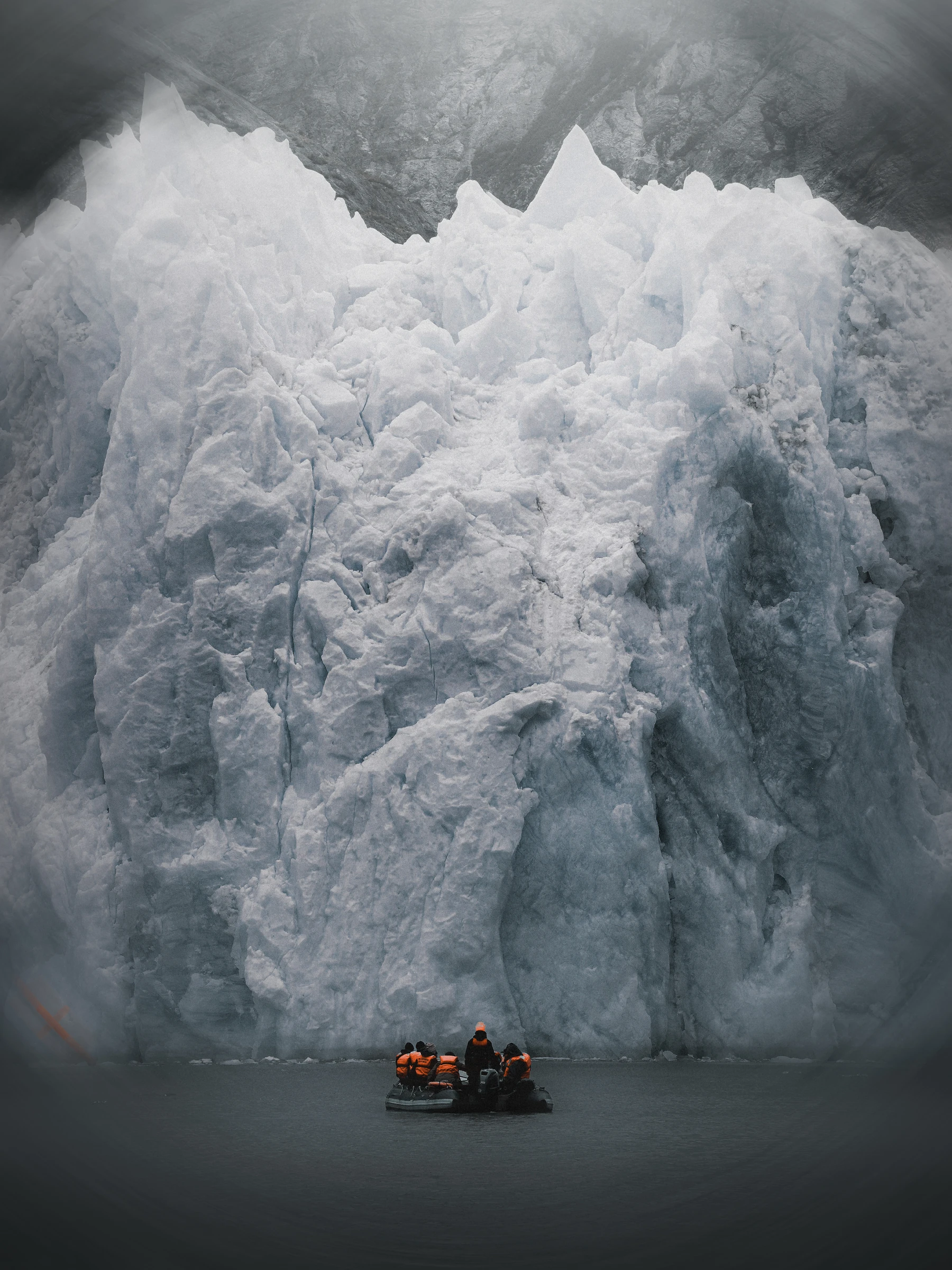 Blue glacier photographed in Alaska